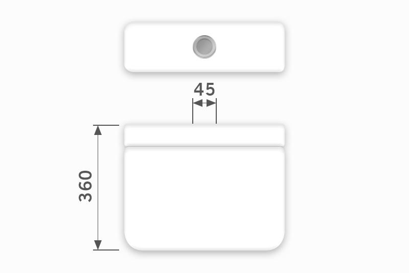 Linha Diamantina - 45 x 360 mm (Acionamento Superior)